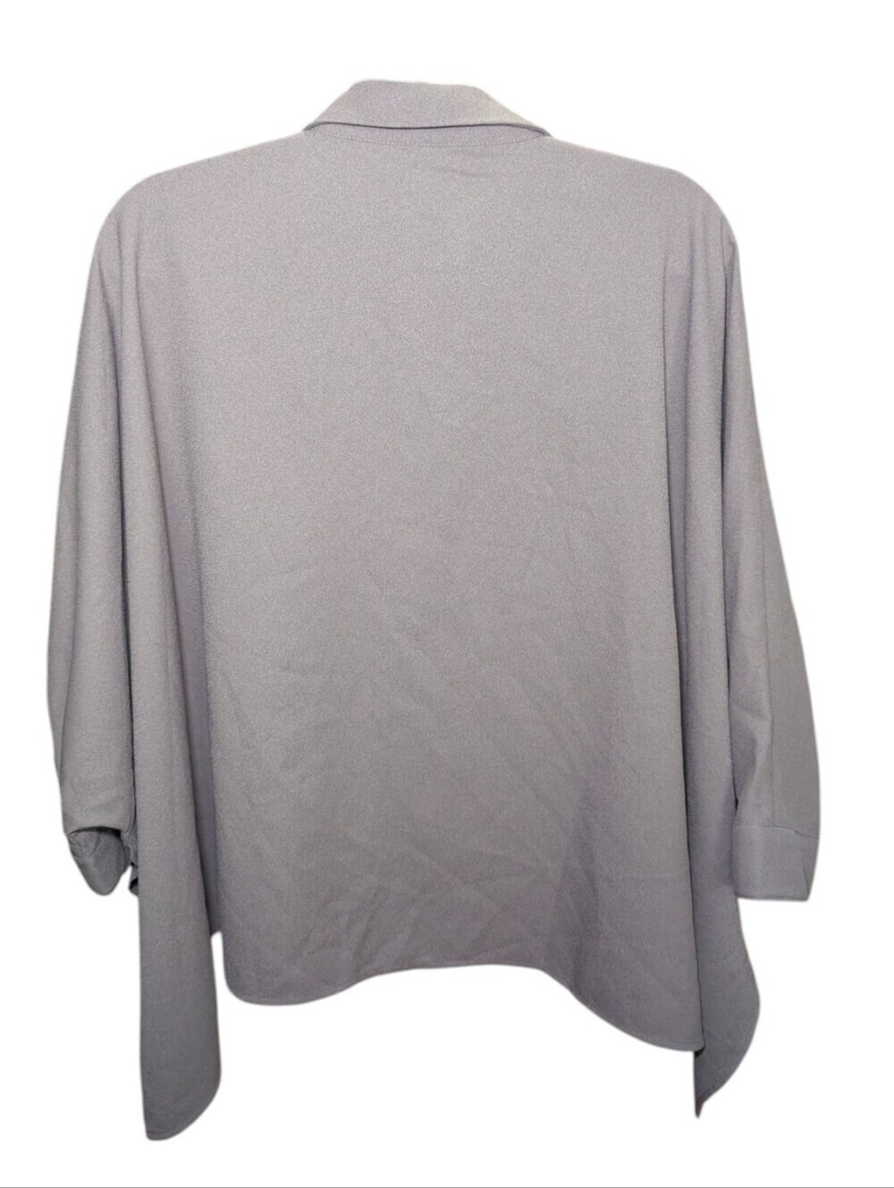 Chico's Button-Front Taupe Cropped Blouse - Picture 3 of 3